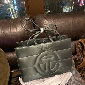 Medium green puff Telfar bag